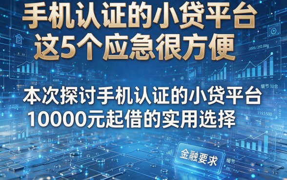 手机认证的小贷平台这5个应急很方便,本次探讨手机认证的小贷平台1000元起借的实用选择