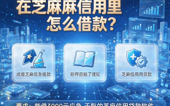 在芝麻信用里怎么借款？盘点五个能借3000元应急的芝麻信用贷款软件