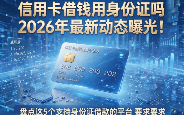 信用卡借钱用身份证吗2026年最新动态曝光!盘点这5个支持身份证借款的平台