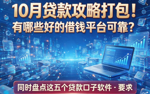 10月贷款攻略打包！有哪些好的借钱平台可靠？同时盘点这五个贷款口子软件