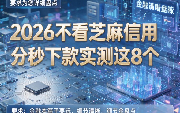 2026不看芝麻信用分秒下款实测这8个,本篇为您详细盘点!