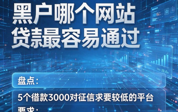 黑户哪个网站贷款最容易通过，盘点5个借款3000对征信要求较低的平台