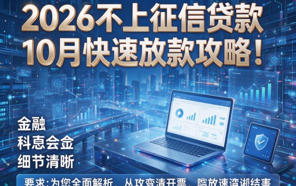 2026不上征信贷款10月快速放款攻略！本篇为您全面解析！