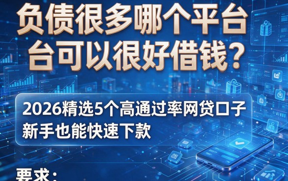 负债很多哪个平台可以很好借钱?2026精选5个高通过率网贷口子,新手也能快速下款!