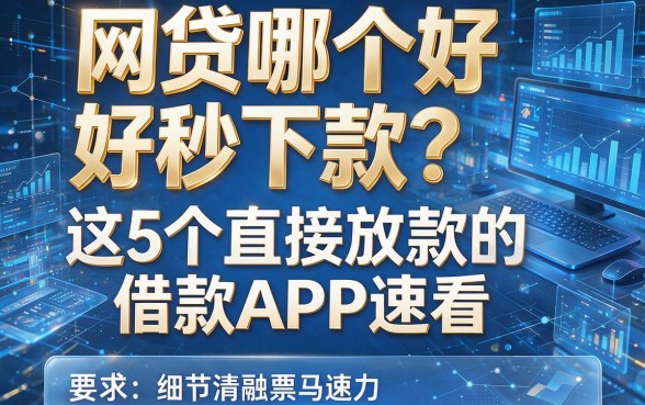 网贷哪个好秒下款?这5个直接放款的借款APP速看
