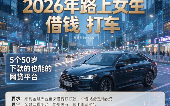 2026年路上女生借钱打车,盘点5个50岁也能下款的网贷平台