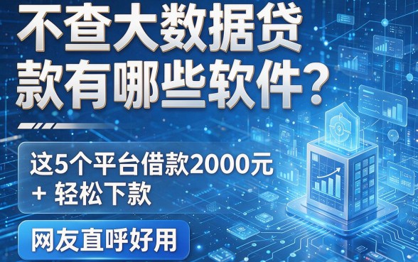 不查大数据贷款有哪些软件？这5个平台借款2000元轻松下款，网友直呼好用！