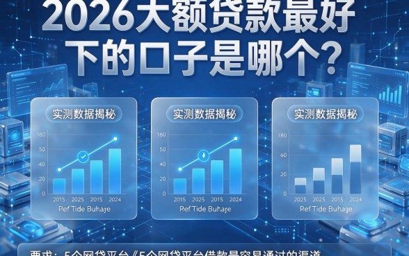 2026大额贷款最好下的口子是哪个?实测数据揭秘5个网贷平台借款最容易通过的渠道