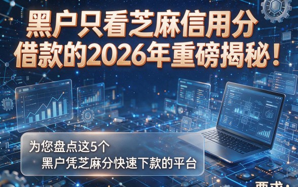 黑户只看芝麻信用分借款的2026年重磅揭秘!为您盘点这5个黑户凭芝麻分快速下款的平台