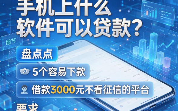手机上什么软件可以贷款?盘点5个容易下款、借款3000元不看征信的平台