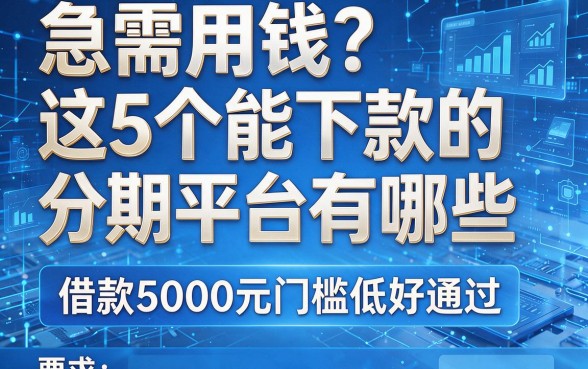 急需用钱?这5个能下款的分期平台有哪些,借款5000元门槛低好通过!