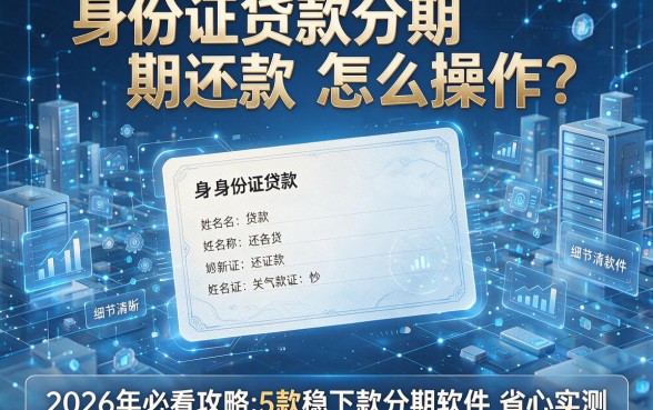 身份证贷款分期还款怎么操作？2026年必看攻略：5款稳下款分期软件省心实测