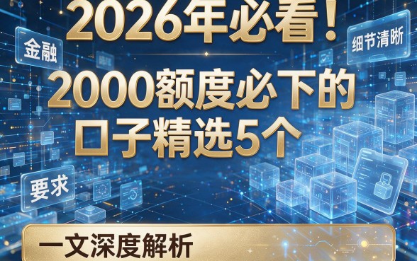 2026年必看!2000额度必下的口子精选5个,一文深度解析!