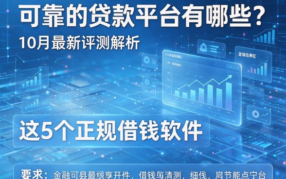 可靠的贷款平台有哪些?10月最新评测解析这5个正规借钱软件