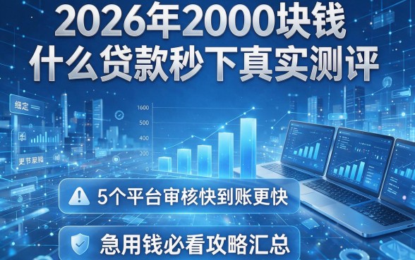 2026年2000块钱什么贷款秒下真实测评,这5个平台审核快到账更快,急用钱必看攻略汇总!