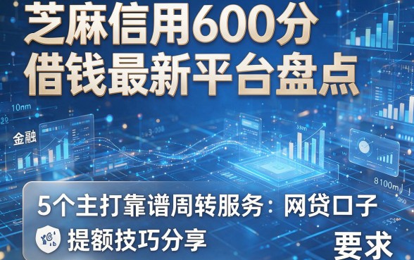 芝麻信用600分借钱最新平台盘点,5个主打靠谱周转服务的网贷口子及提额技巧分享