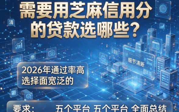 需要用芝麻信用分的贷款选哪些?2026年通过率高且选择面宽泛的五个平台全面总结!