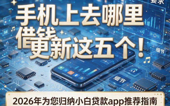 手机上去哪里借钱更新这五个！2026年为您归纳小白贷款app推荐指南