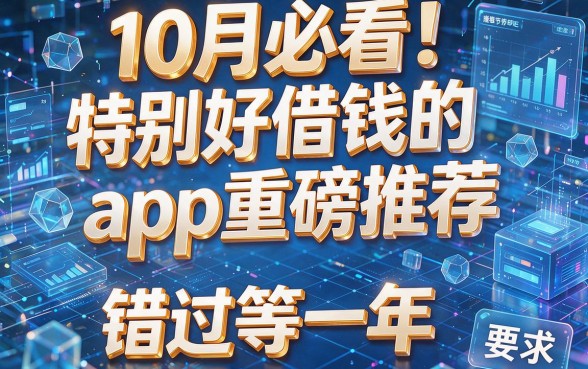 10月必看！特别好借钱的app重磅推荐，错过等一年