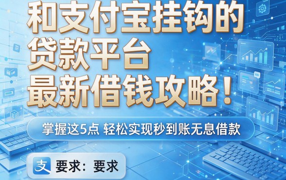 和支付宝挂钩的贷款平台最新借钱攻略!掌握这5点轻松实现秒到账无息借款