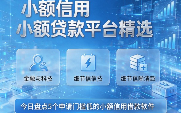 小额信用小额贷款平台精选,今日盘点5个申请门槛低的小额信用借款软件
