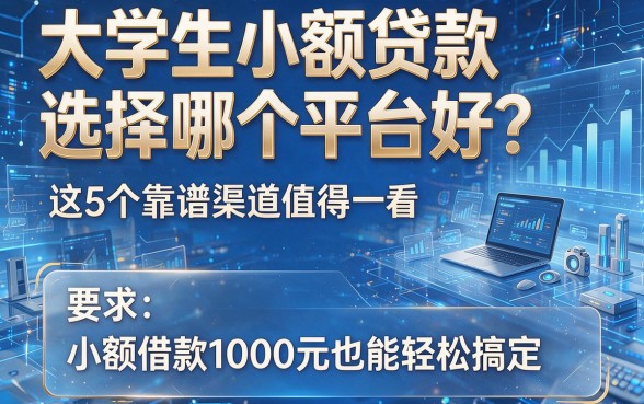 大学生小额贷款选择哪个平台好？这5个靠谱渠道值得一看，小额借款1000元也能轻松搞定