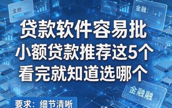 贷款软件容易批 小额贷款推荐这5个，看完就知道选哪个！