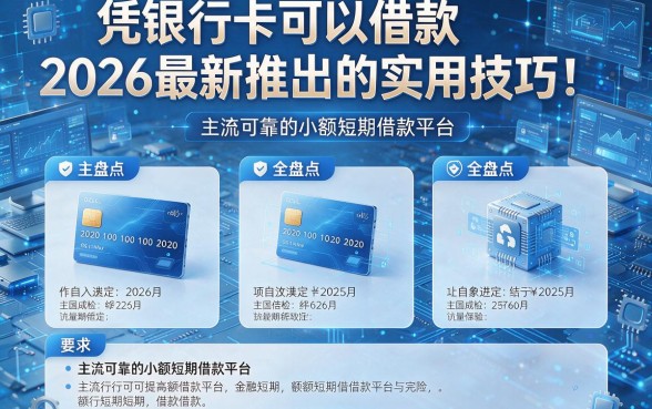 凭银行卡可以借款2026最新推出的实用技巧！本文盘点5个主流可靠的小额短期借款平台