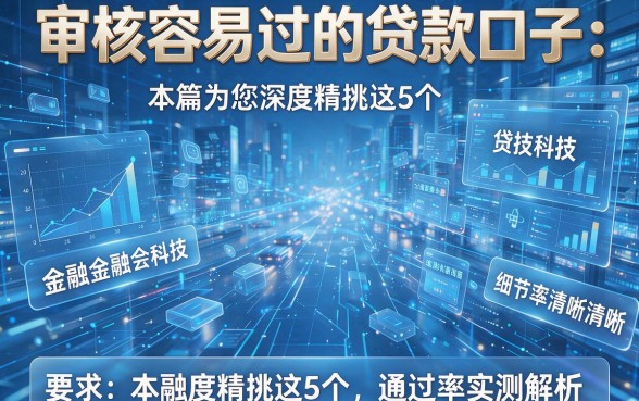 审核容易过的贷款口子:本篇为您深度精挑这5个,通过率实测解析!