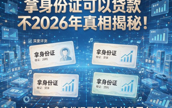 拿身份证可以贷款不2026年真相揭秘!深度评测这8个拿身份证借款自动放款平台