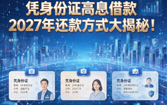 凭身份证高息借款2027年还款方式大揭秘！推荐五大稳下款借款平台