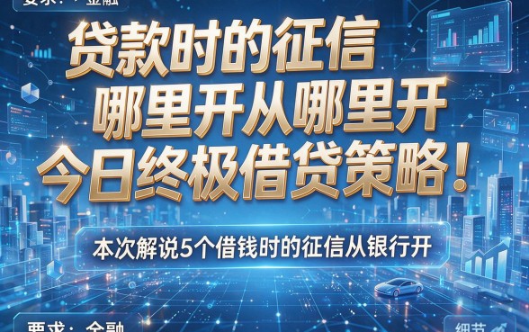 贷款时的征信从哪里开今日终极借贷策略！本次解说5个借钱时的征信从银行开