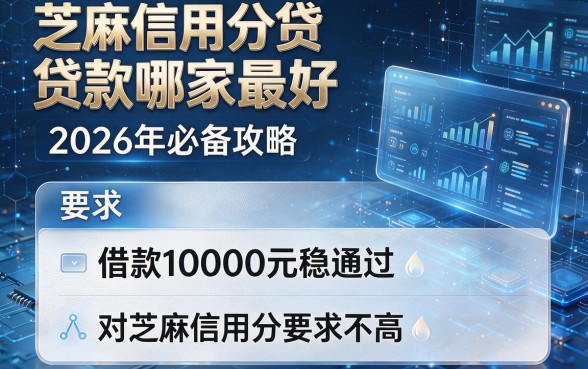 芝麻信用分贷款哪家最好,2026年必备攻略这五款借款10000元稳通过且对芝麻信用分要求不高的app