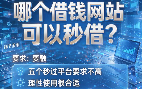 哪个借钱网站可以秒借?这五个秒过平台要求不高,理性使用很合适