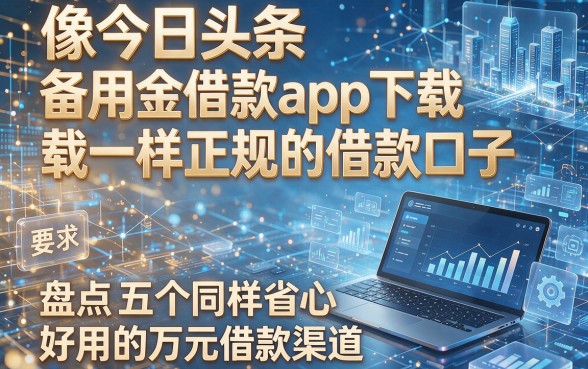 像今日头条备用金借款app下载一样正规的借款口子,盘点五个同样省心好用的万元借款渠道