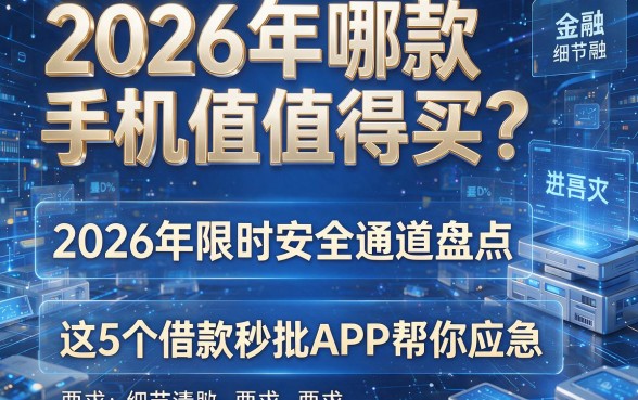 2026年哪款手机值得买？2026年限时安全通道盘点，这5个借款秒批APP帮你应急