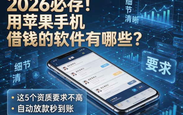 2026必存!用苹果手机借钱的软件有哪些?这5个资质要求不高、自动放款秒到账