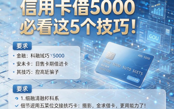 信用卡借5000必看这5个技巧！本篇为您详细解析！