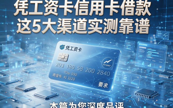 凭工资卡信用卡借款这5大渠道实测靠谱,本篇为您深度品评!