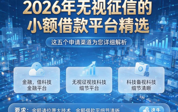 2026年无视征信的小额借款平台精选，这五个申请渠道为您详细解析！