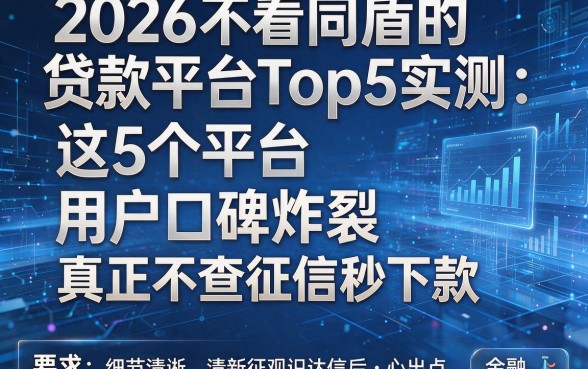 2026不看同盾的贷款平台Top5实测:这5个平台用户口碑炸裂,真正不查征信秒下款!