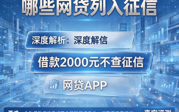 哪些网贷列入征信,深度解析五款借款2000元不查征信的网贷APP真实评测